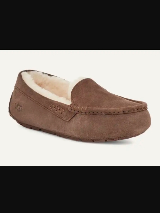 UGG Shoes - UGG Women's Ansley Sheepskin Suede Slippers Size 8 Espresso